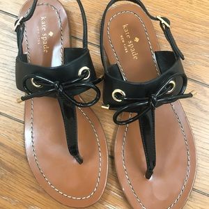 Kate Spade Black Carolina Sandals Size 9